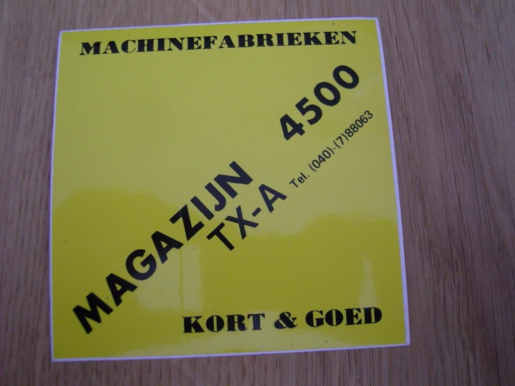 sticker ehv philips machinefabrieken magazijn 4500 TX-A, Verzamelen, Stickers, Ophalen, Zo goed als nieuw