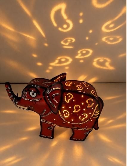 Metalen olifant met optie voor waxinelicht, Gebruikt, Waxinelichthouder, Ophalen of Verzenden, Metaal