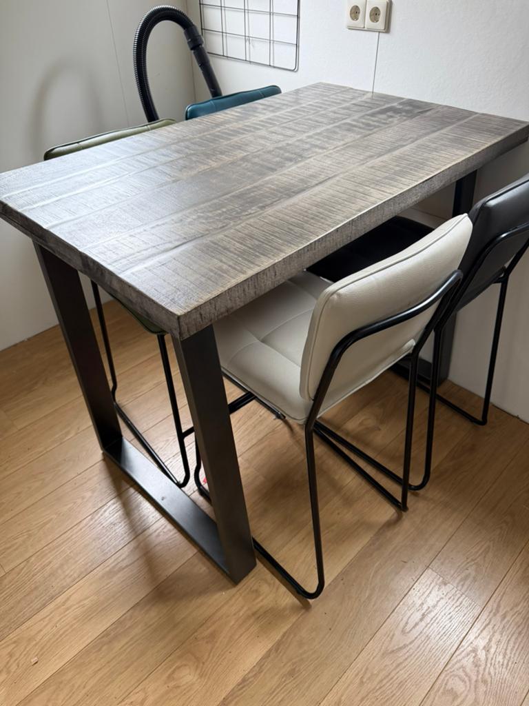 Bartafeltje met stoelen, Ophalen, Gebruikt, 100 tot 150 cm, 50 tot 100 cm