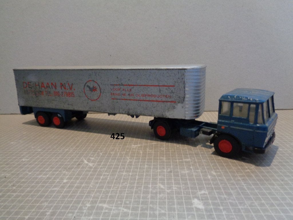 lion daf 2600 met euro trailer de haan, Ophalen of Verzenden, Gebruikt, Bus of Vrachtwagen, Lion Toys