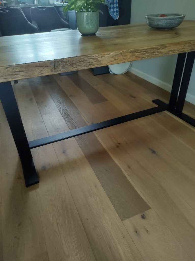 Tafel, Huis en Inrichting, Tafels | Eettafels, Ophalen, Eikenhout, 200 cm of meer, 50 tot 100 cm