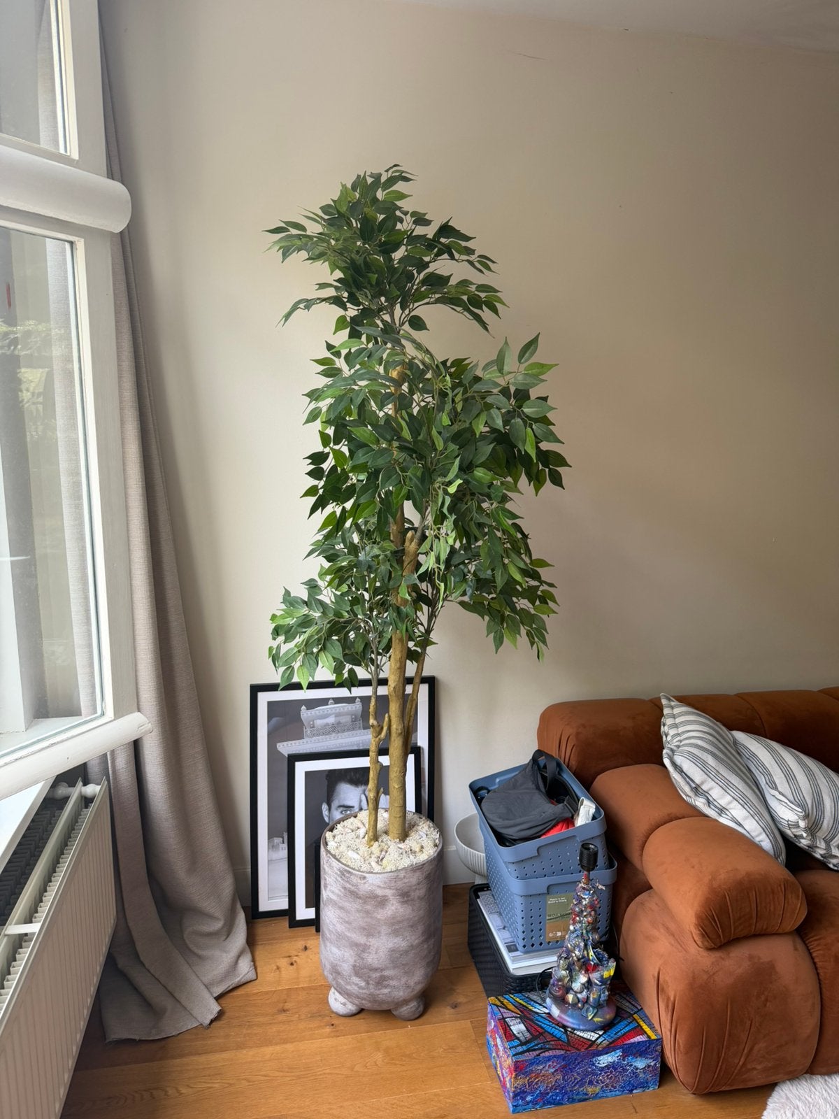 Kunst Olijfboom met pot, Ophalen, Zo goed als nieuw