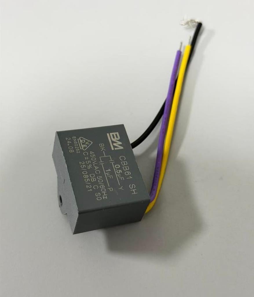 BM CBB61 Plafondventilator Condensator 0.5+1µF 450V nieuw, Nieuw, Ophalen of Verzenden, H, H
