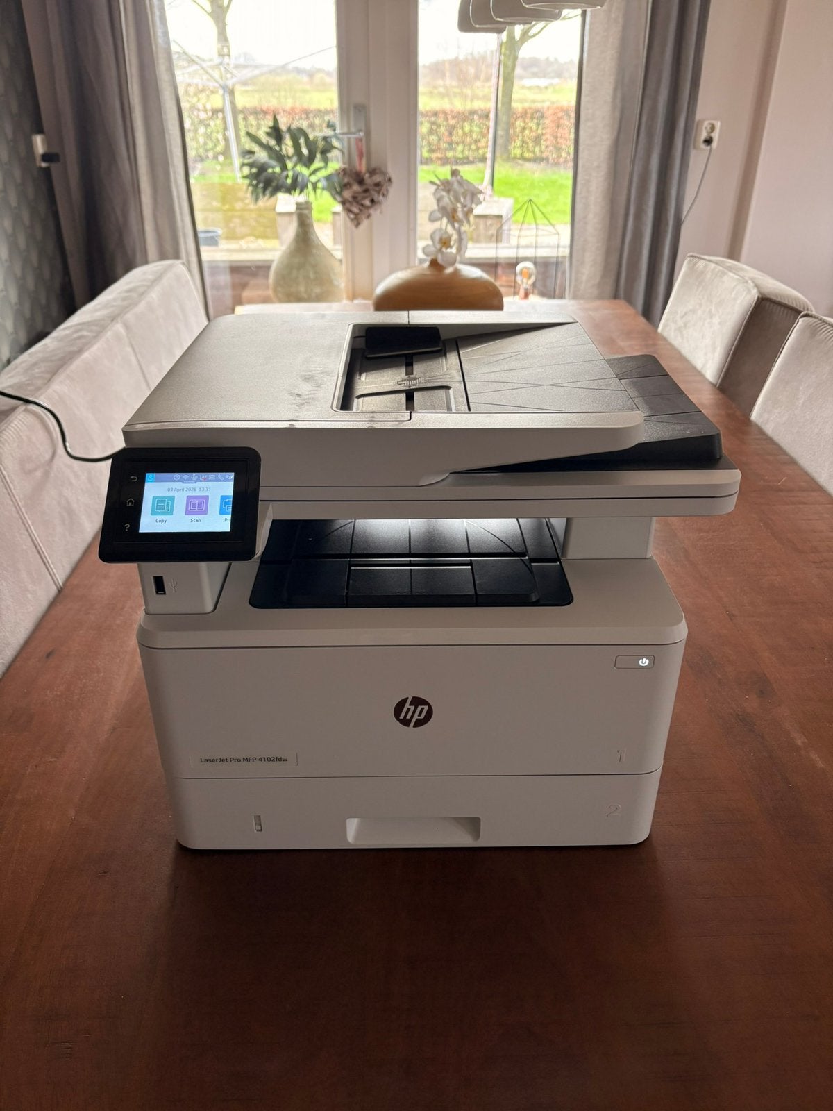 HP LaserJet Pro MFP 4102fdw printer, Computers en Software, Printers, Zo goed als nieuw, Printer, Laserprinter, Faxen, Kopieren