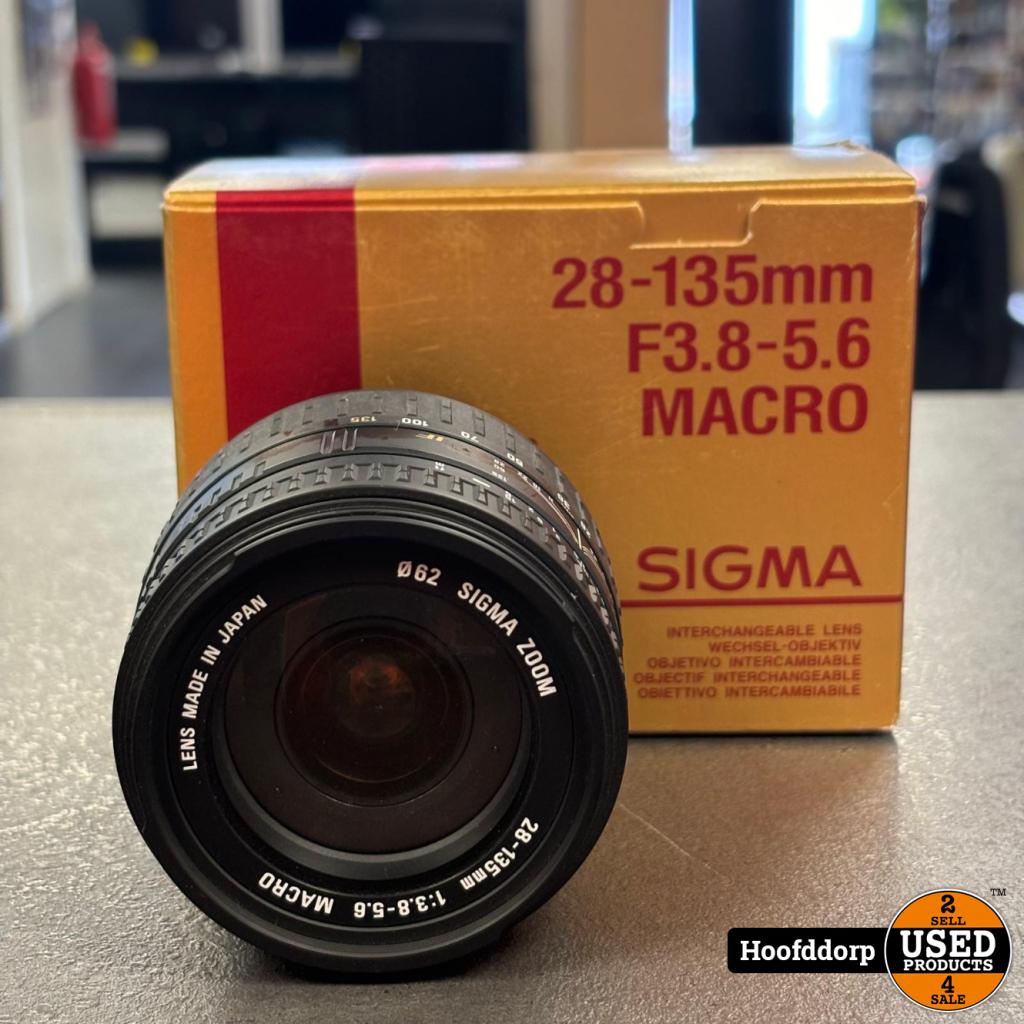 Sigma 28-135mm F3.8-5.6 Macro Lens, Sigma, Zo goed als nieuw, https://www.sigma-global.com/en/contact/, 2-4-16 Kurigi, Asao-ku, Kawasaki-shi, Kanagawa 215-8530, Japan