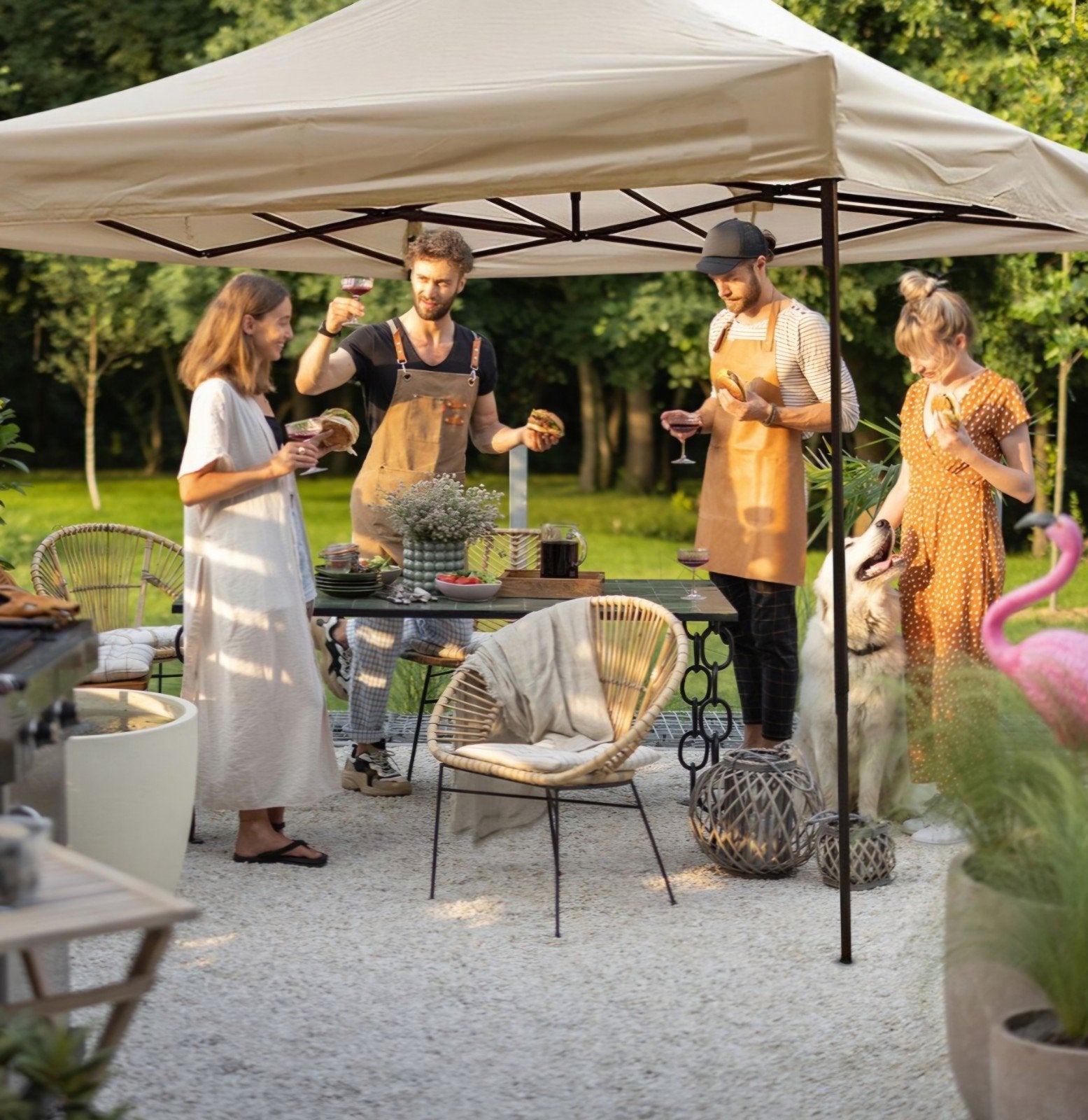Easy Up Partytent 3x3m met zijwanden te huur in Wijchen, Ophalen, Opvouwbaar, Partytent, Minder dan 4 meter