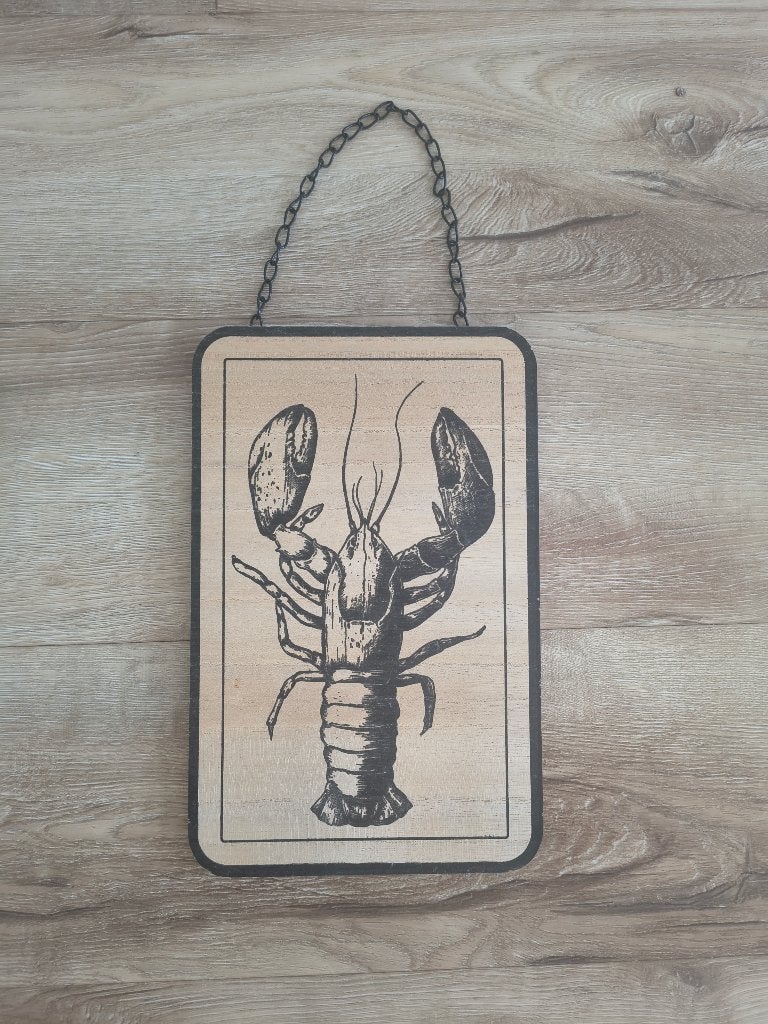 Prachtige houten kreeft hanger, houten bord keuken kreeft., Hout, Onb, Ophalen of Verzenden, Onb
