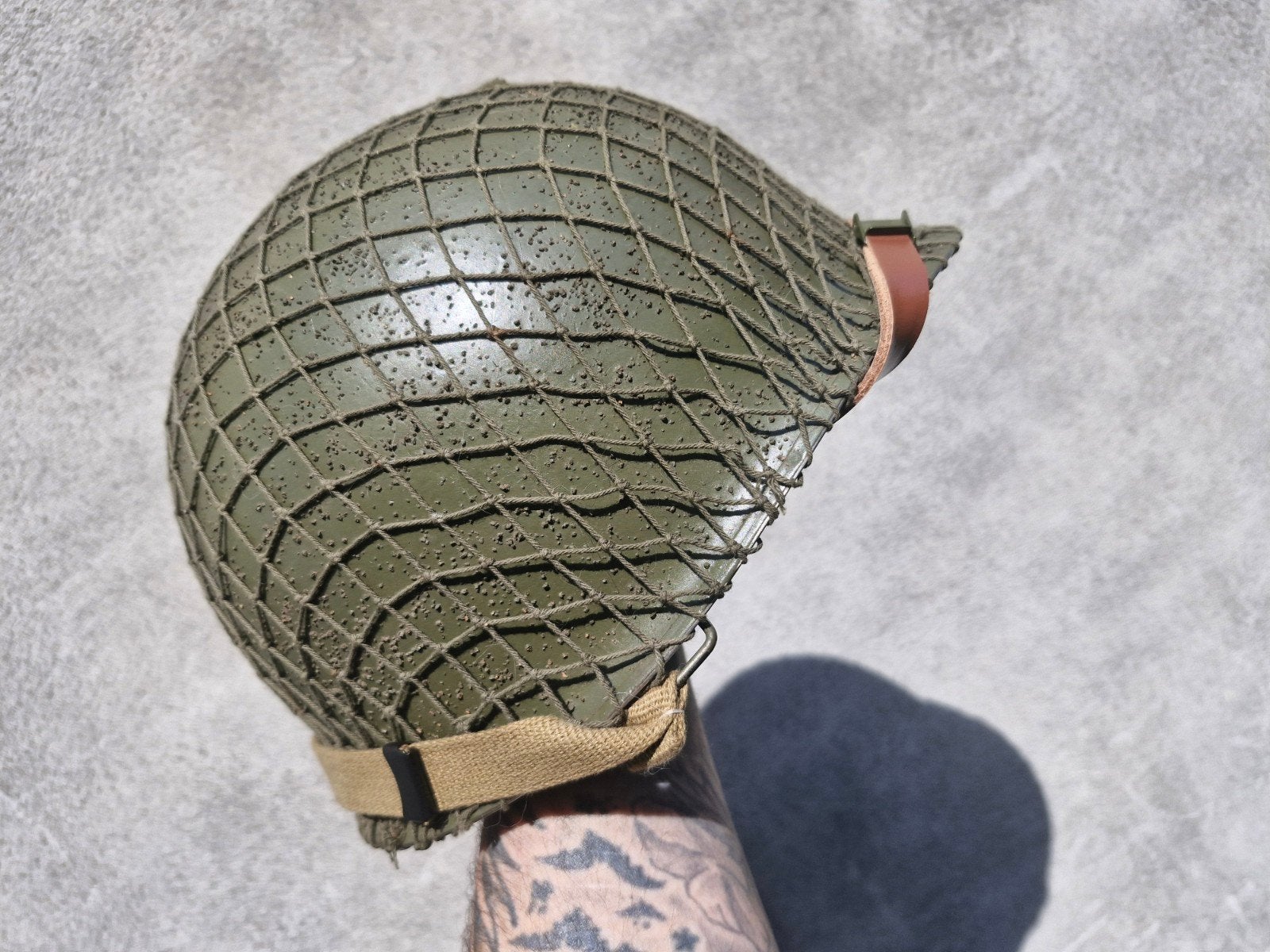 M1 helm reproductie te koop, Verzamelen, Ophalen of Verzenden, Nederland, Helm of Baret