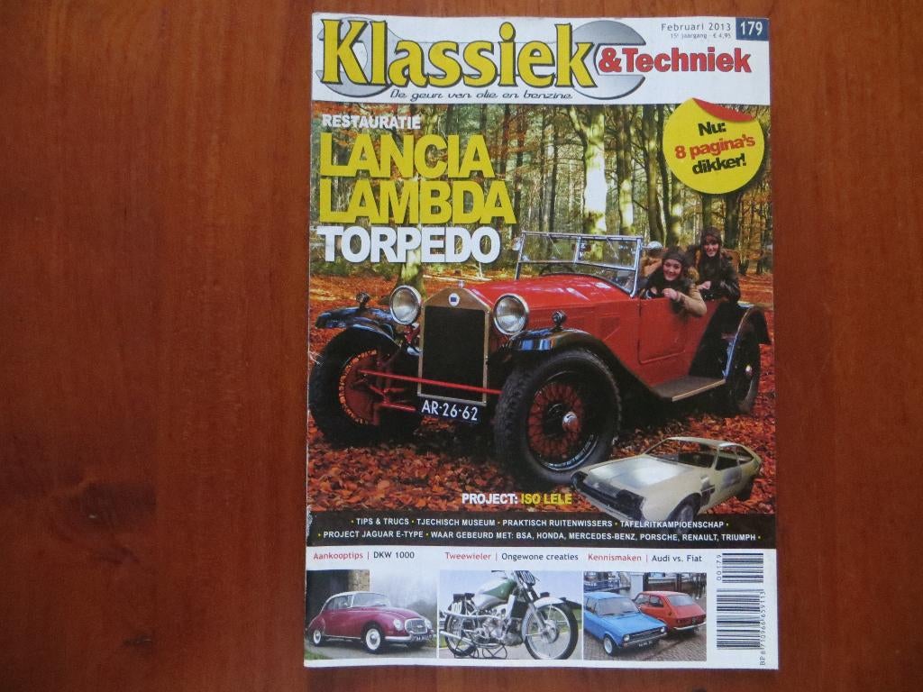 Klassiek & Techniek 179 Lancia Lambda 223 Torpedo, DKW 1000, Ophalen of Verzenden, Nieuw, Audi