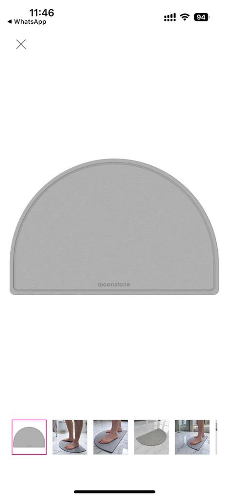 Moonstone badmat halve maan, Huis en Inrichting, Woonaccessoires | Spiegels, Minder dan 50 cm, Ophalen of Verzenden, Zo goed als nieuw