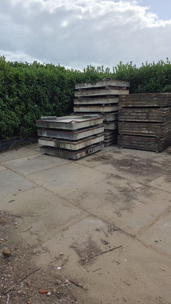 Zware stelconplaten 200 x 200 cm 12 stuks, Ophalen, Gebruikt, Beton, Klinkers