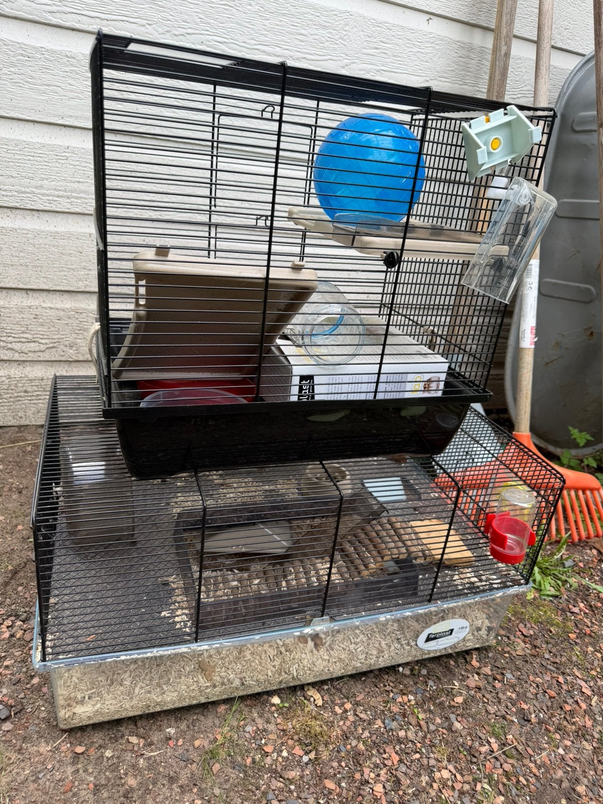2x hamster/cavia kooi met heel veel speelgoed, Dieren en Toebehoren, Knaagdieren en Konijnen | Hokken en Kooien, Minder dan 60 cm