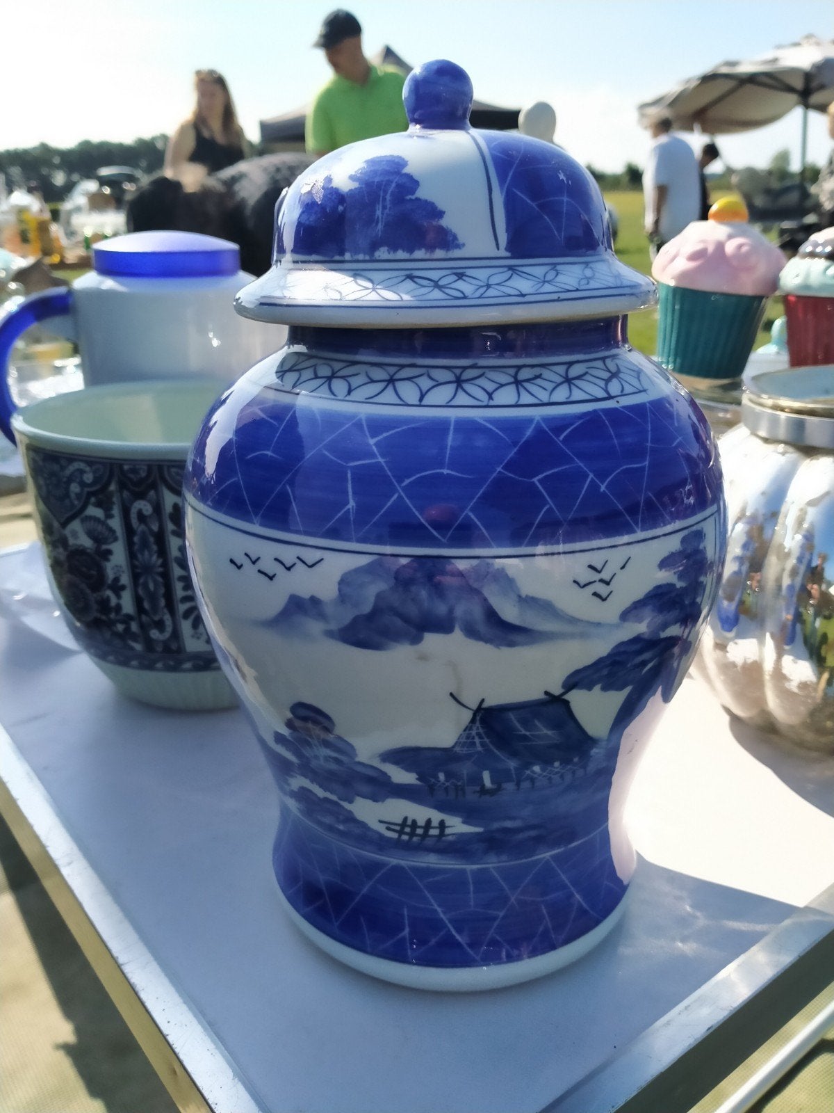 Chinese vaas met losse deksel, Ophalen of Verzenden