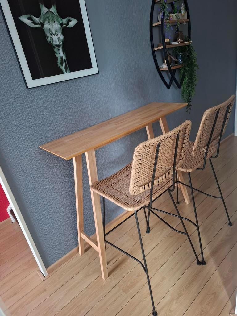 Bar met twee stoelen, Huis en Inrichting, Ophalen, Zo goed als nieuw