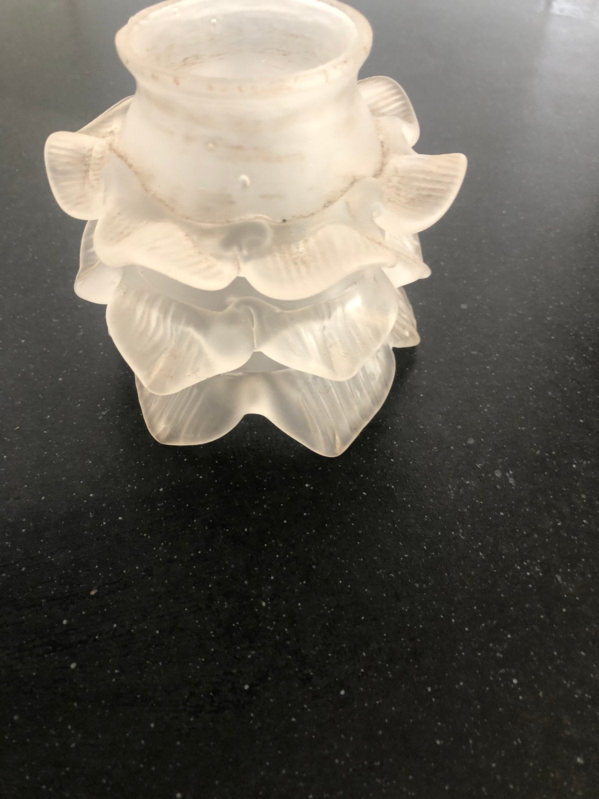 3 Antieke glazen lampenkapjes / -kelkjes voor engelenlamp., Ophalen of Verzenden
