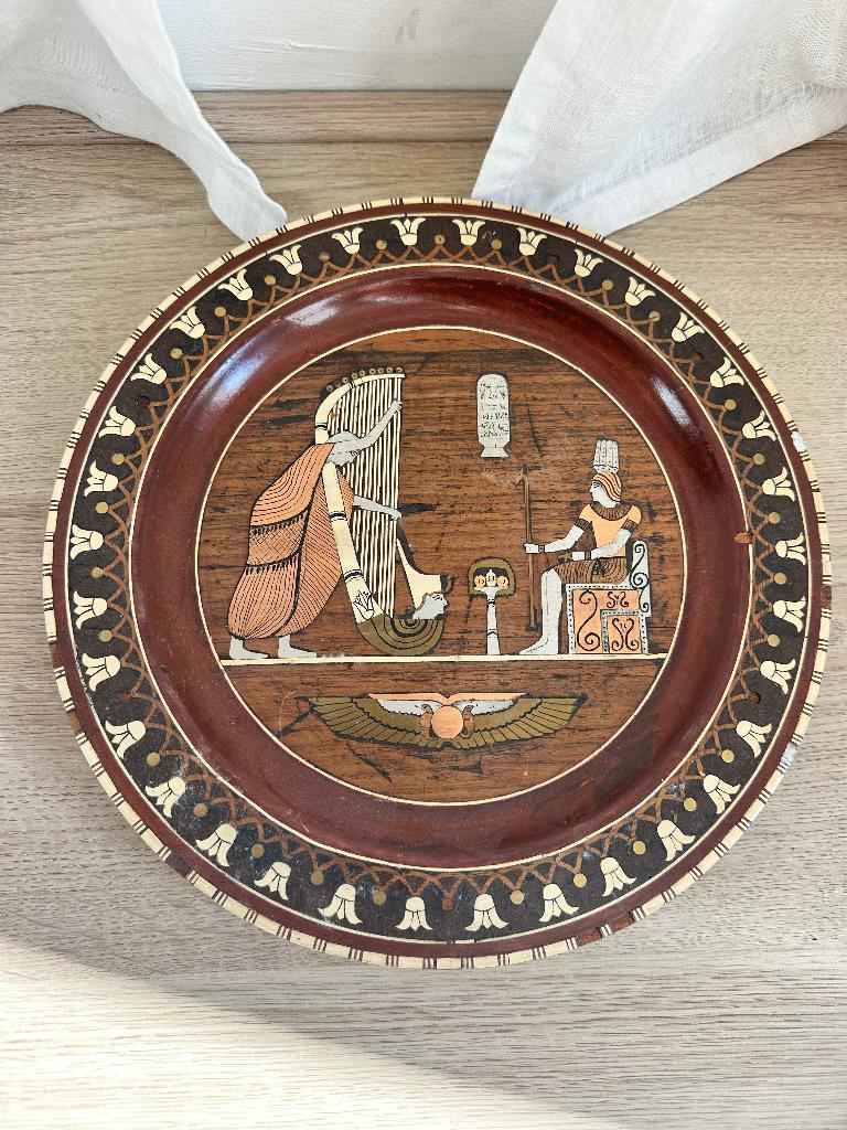 Egyptisch muur decoratie bord, 31 cm, Gebruikt, 31 cm, Hout