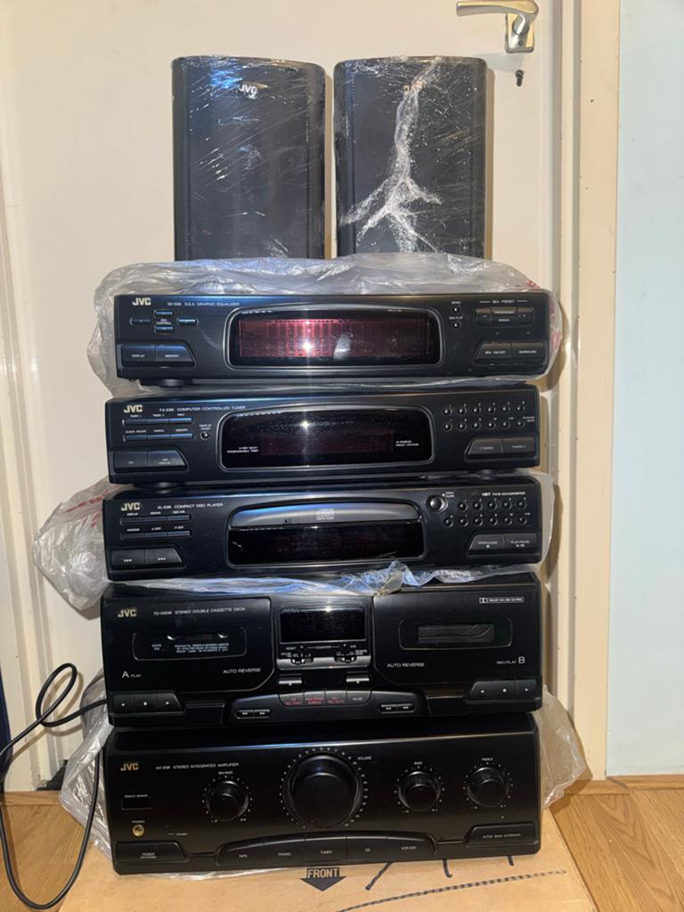 JVC Hi-Fi Audio Set met Speakers en Originele Dozen, Ophalen, Gebruikt, Losse componenten, Cassettedeck
