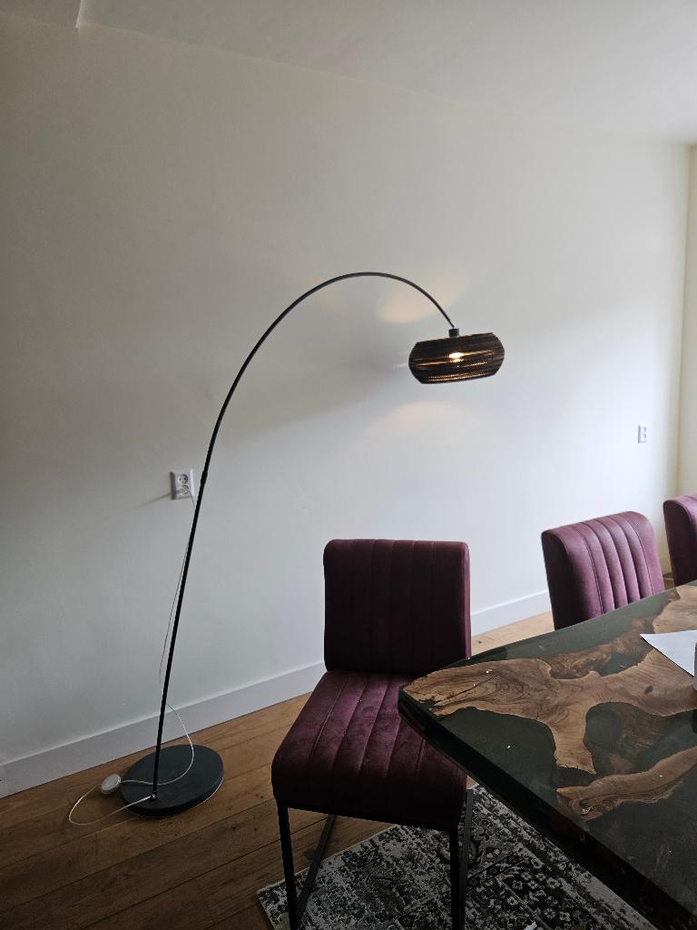 Booglamp met kartonnen lampenkap, Ophalen, Zo goed als nieuw, Overige materialen, 150 tot 200 cm