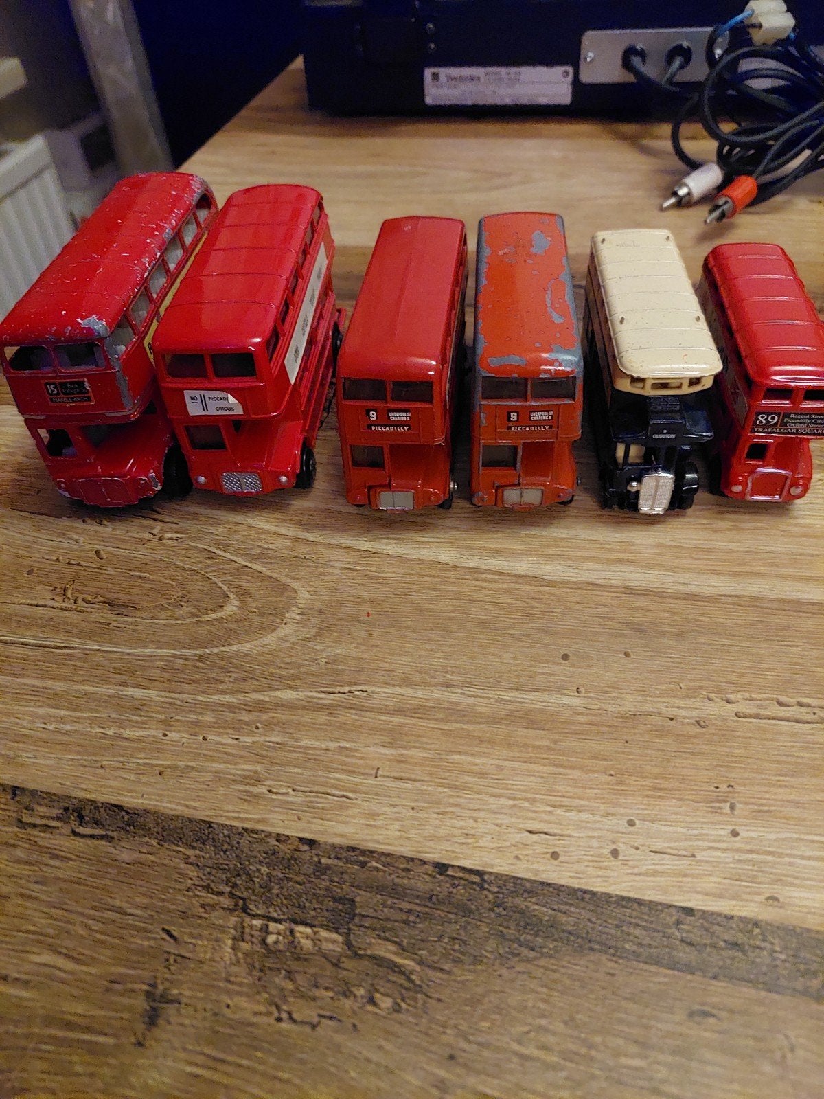 Verzameling van 12 vintage dubbeldekker bussen, Ophalen of Verzenden, Gebruikt