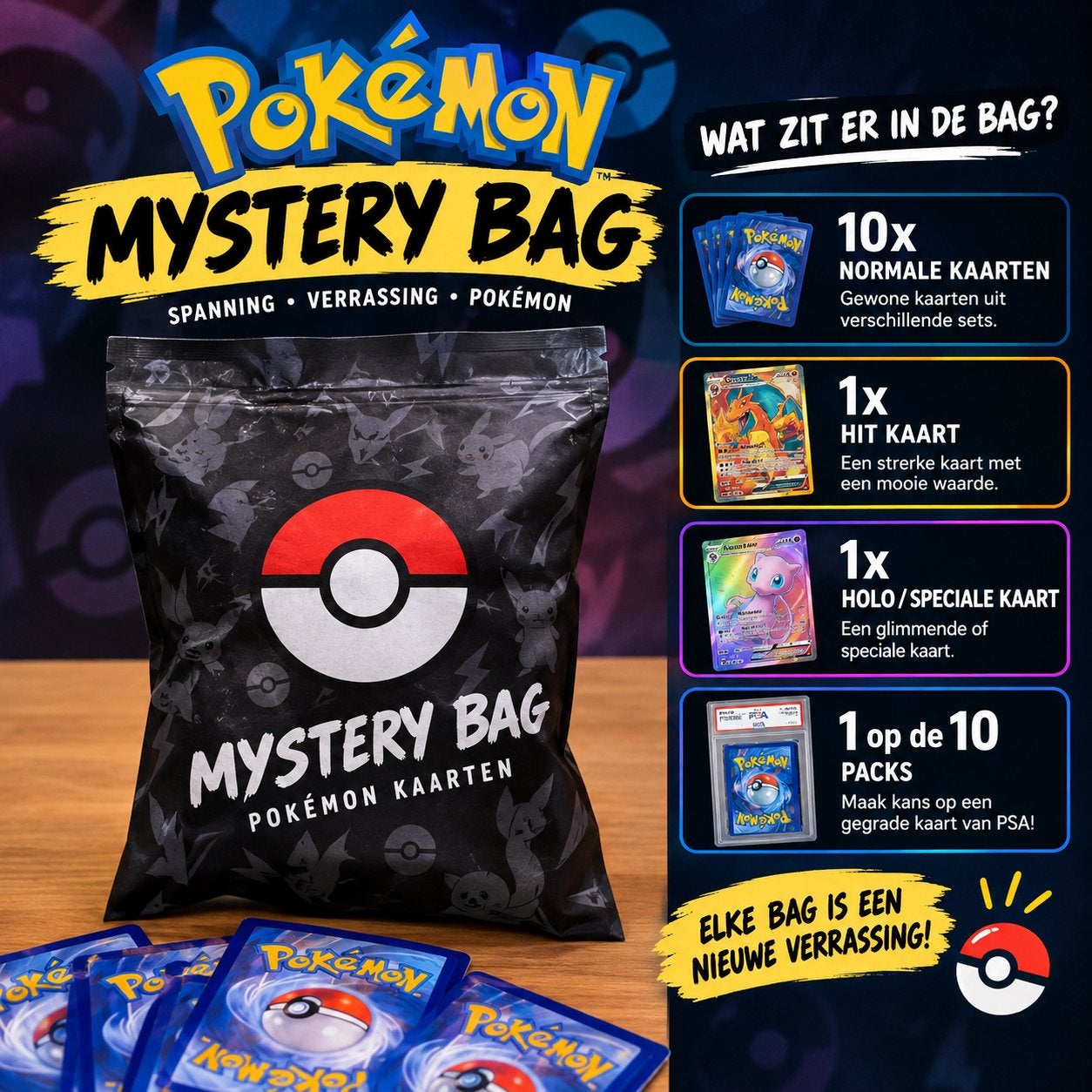 Mystery Bag Pokemon Kaarten, Ophalen of Verzenden, Nieuw, Meerdere kaarten