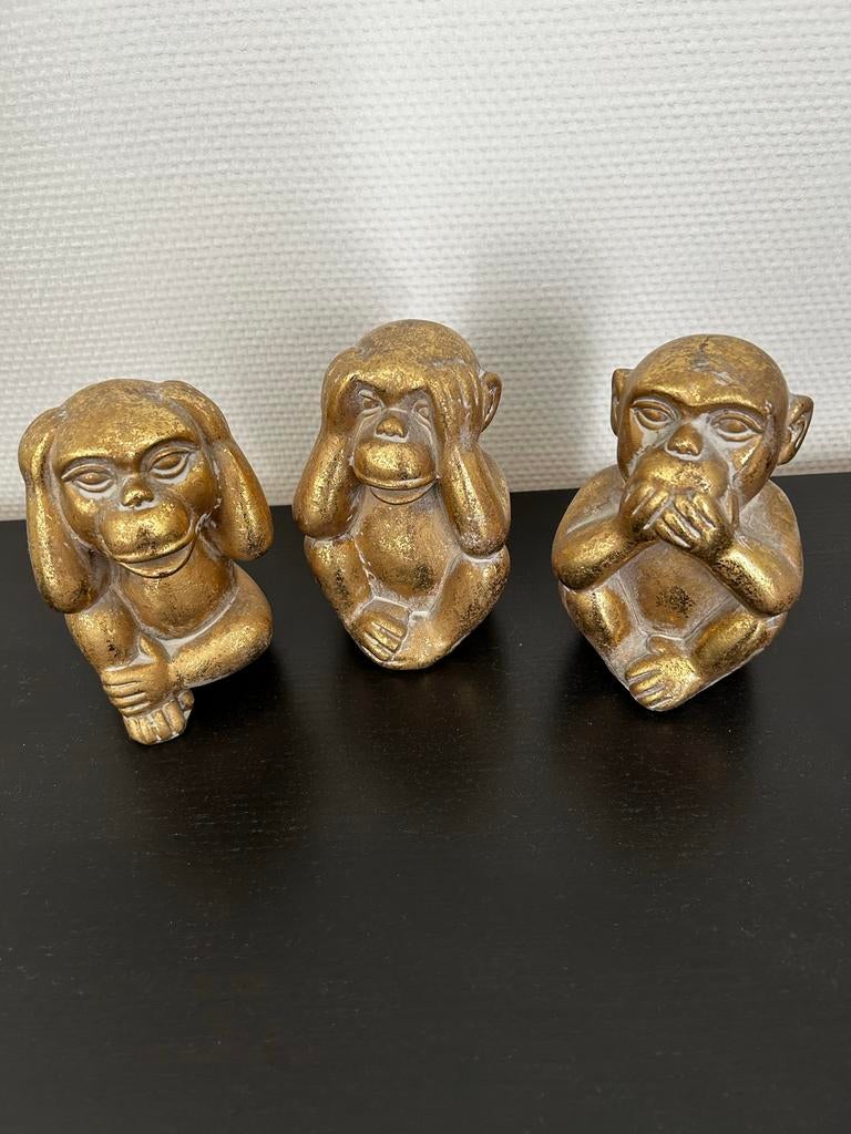 Gouden apenbeeldjes, Ophalen, Gebruikt, Overige materialen, Overige stijlen