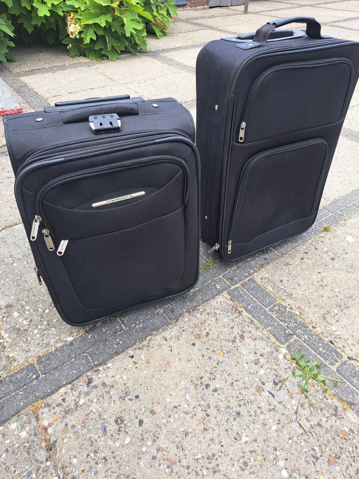 Set van 2 stoffen trolleys - handbagage formaat, Sieraden, Tassen en Uiterlijk, Ophalen