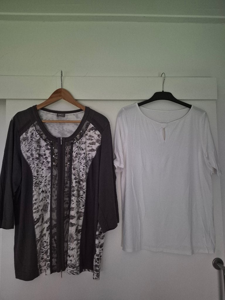 tshirt betty barclay maat 42 / 44 vest Gelco maat 46, Wit, Maat 42/44 (L), Betty Barclay, Ophalen of Verzenden