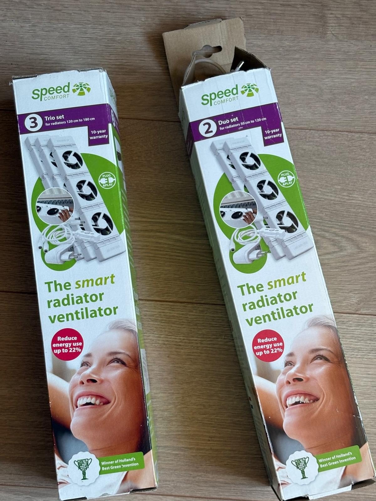 SpeedComfort radiatorventilatoren (Duo en Trio set), Doe-het-zelf en Verbouw, Ophalen of Verzenden, Minder dan 60 cm, Radiator
