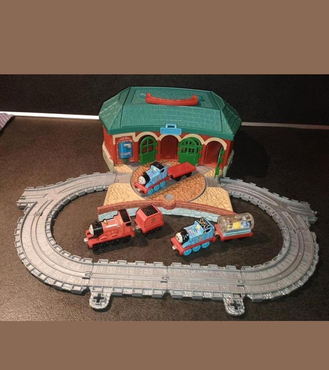 Grote Thomas & Chuggington Treinset met veel treintjes, Ophalen of Verzenden, Gebruikt