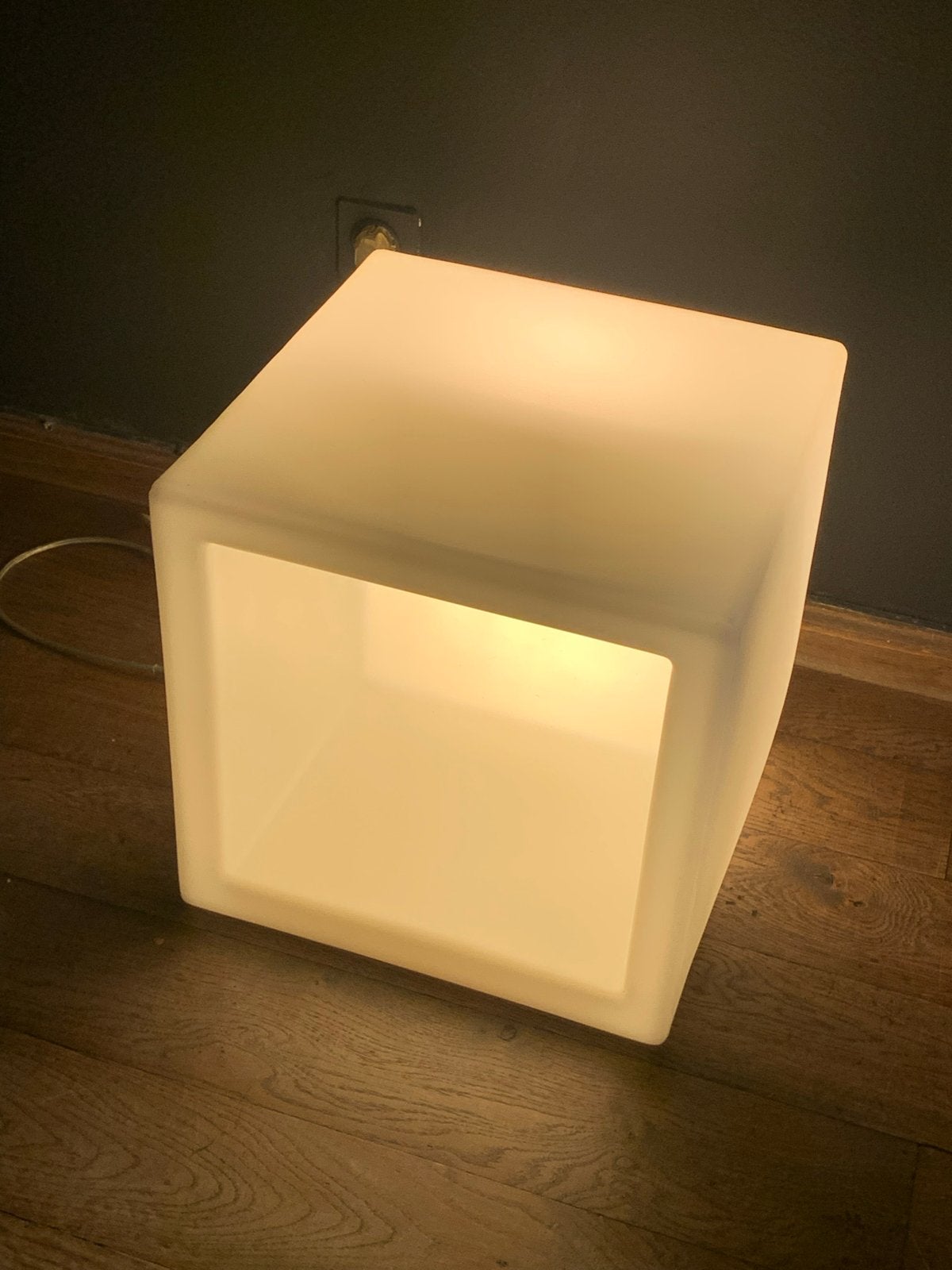 Design Kubus Lamp - Max Kistner - Lux-US 42 bij 42 cm, Wit, Overige merken, Gebruikt, Kunststof
