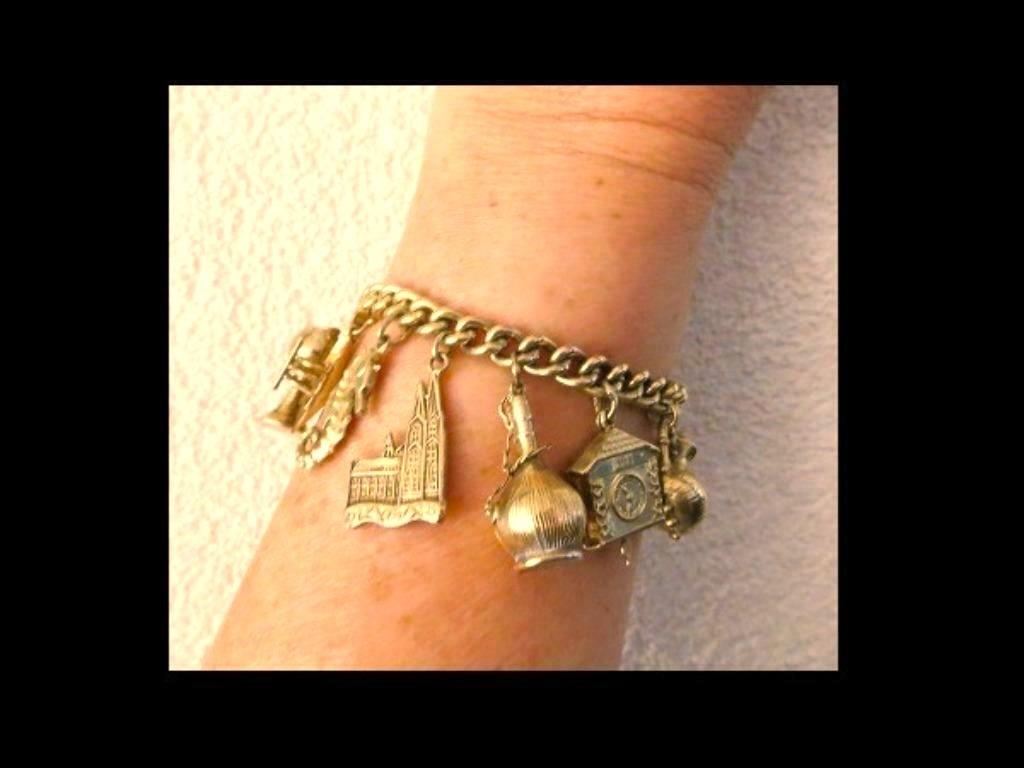 Bijzonder Zilver/Verguld Armband met 13 Mooi Hangertjes!, Verzenden, Zilver, Armband, Verguld