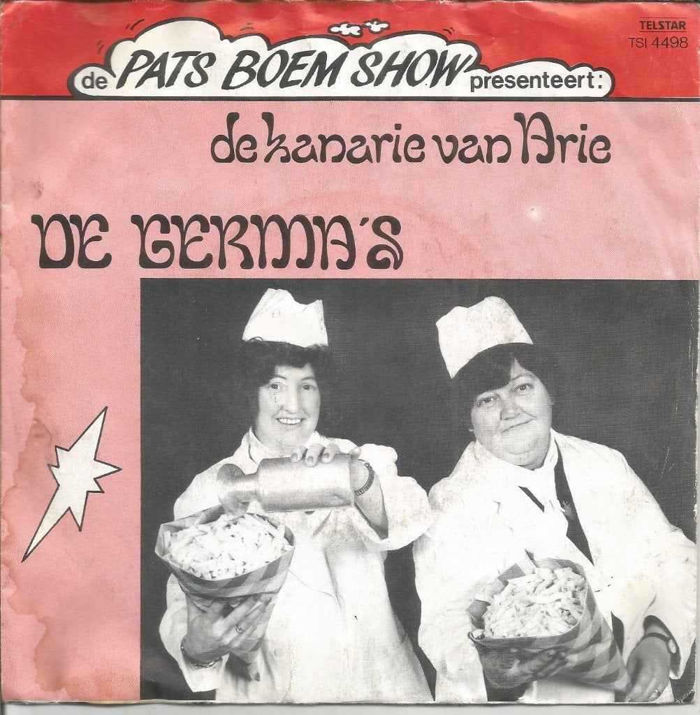De Germa's – De Kanarie Van Arie (1986), 7 inch, Ophalen of Verzenden, Zo goed als nieuw, Levenslied of Smartlap