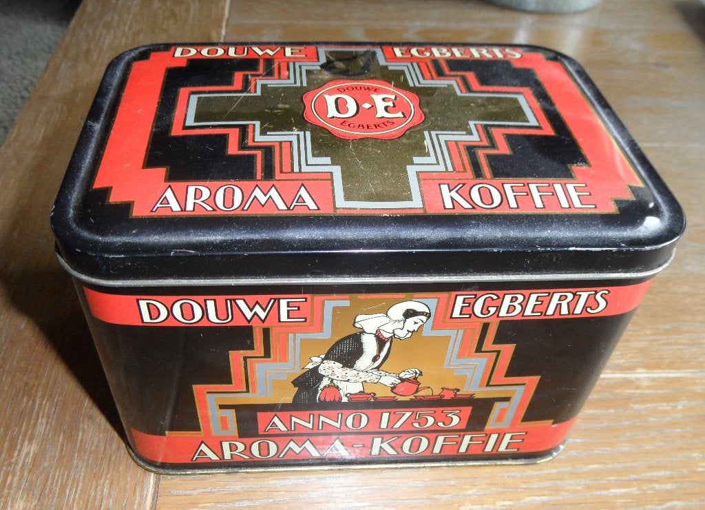 Leuk blik Douwe Egberts, Ophalen of Verzenden, Gebruikt, Koffie, Douwe Egberts