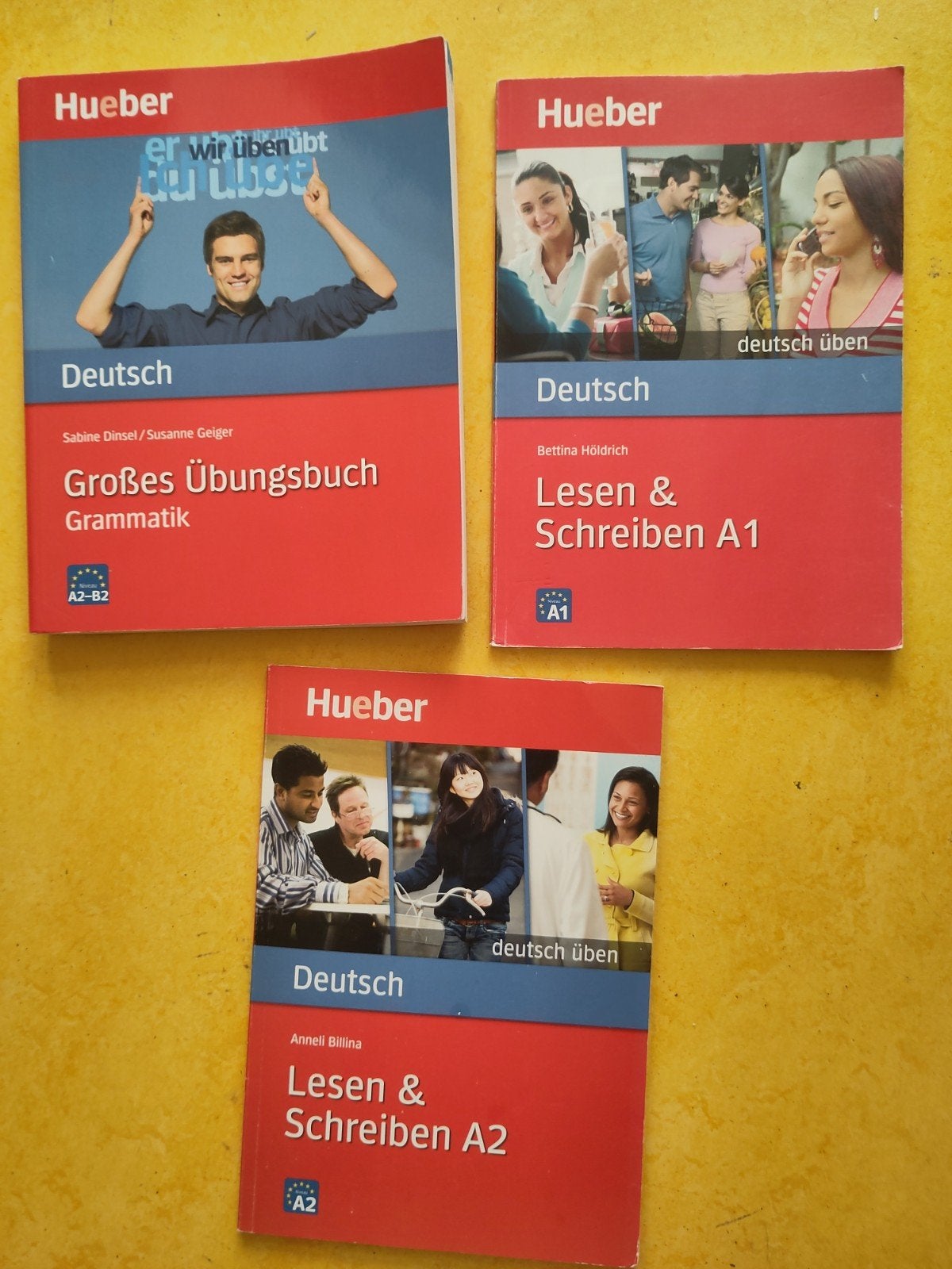 Hueber oefenboeken Duits grammatica, lezen en schrijven, Ophalen of Verzenden, Gelezen