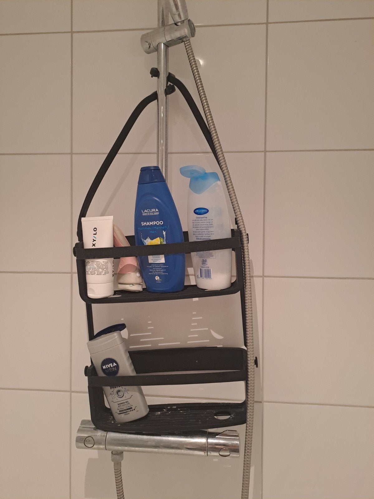 Handige douche-organizer voor shampoo en zeep, Ophalen, Zo goed als nieuw, Wit