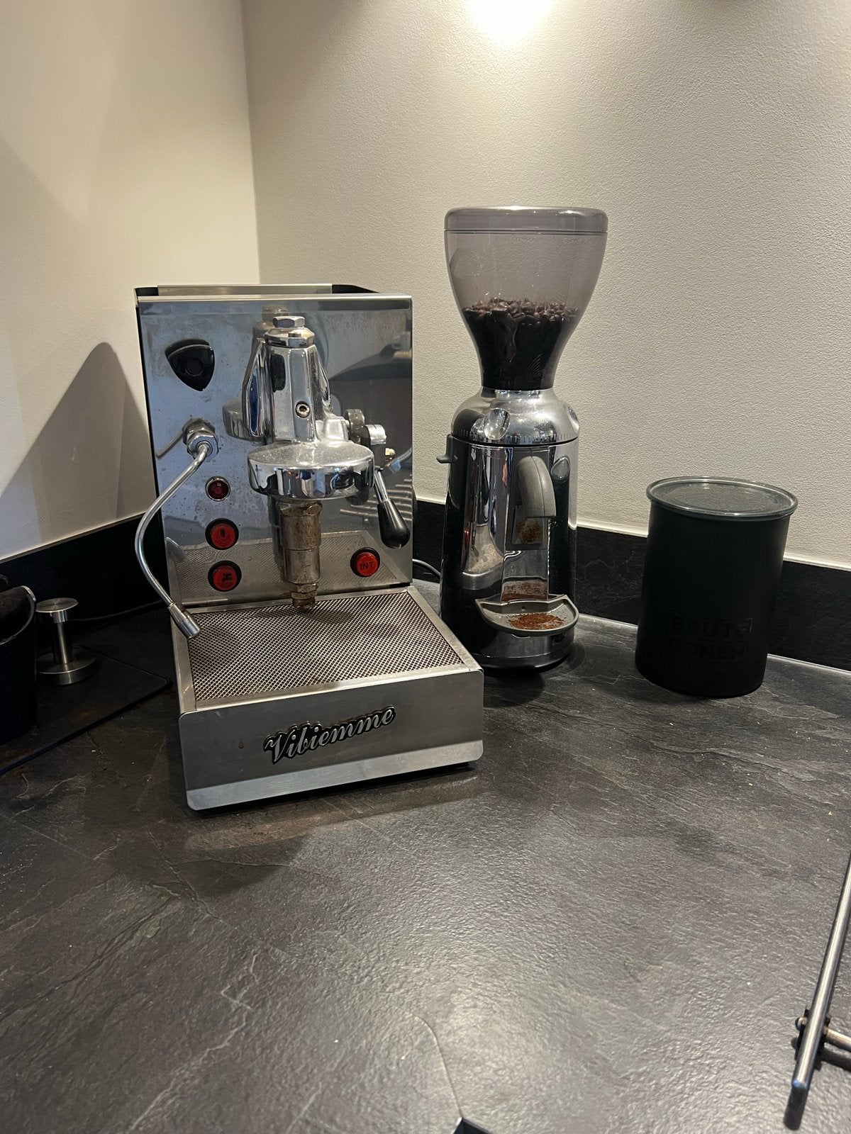 Vibiemme domo bar (hx)  met Nuova Simonelli Grinder, Stoompijpje, Gebruikt, Espresso apparaat, 1 kopje