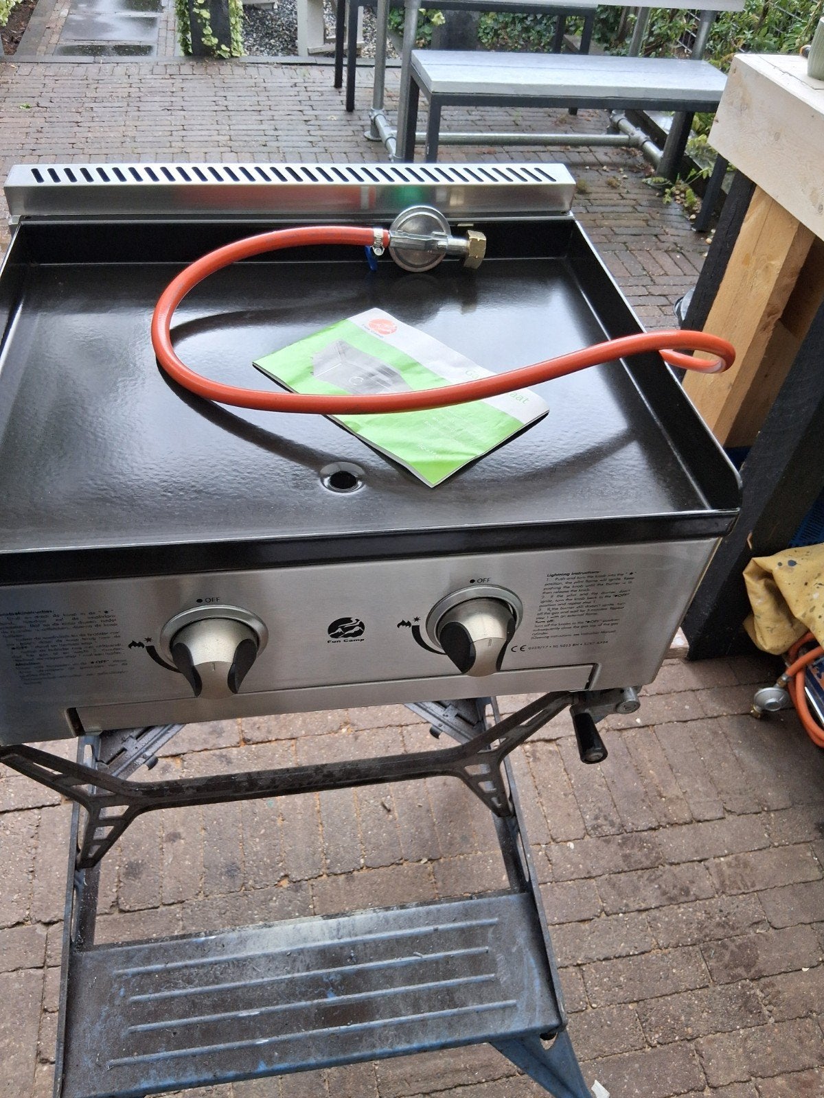 bakplaat op gas, merk Fun Camp. zgan, Ophalen, Zo goed als nieuw