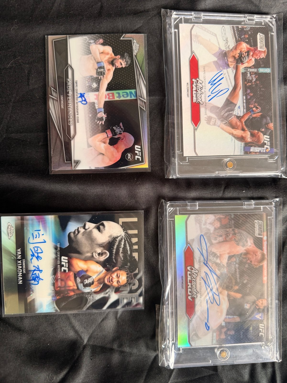 UFC gesigneerde autogramkaarten - Michael Page, Volkov, Fern, Ophalen, Zo goed als nieuw