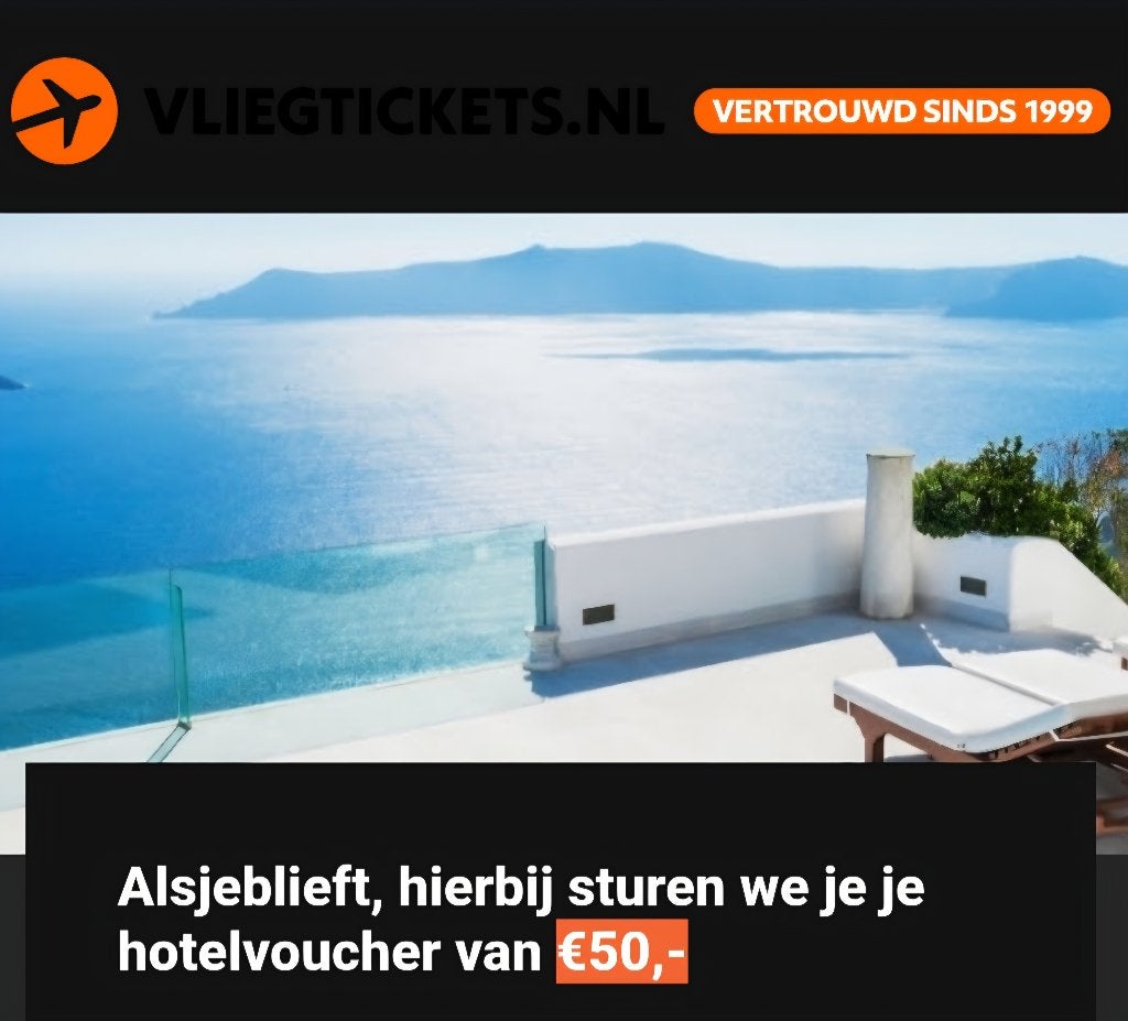 Kortingsbon vliegtickets .nl, Tickets en Kaartjes, Kortingsbon