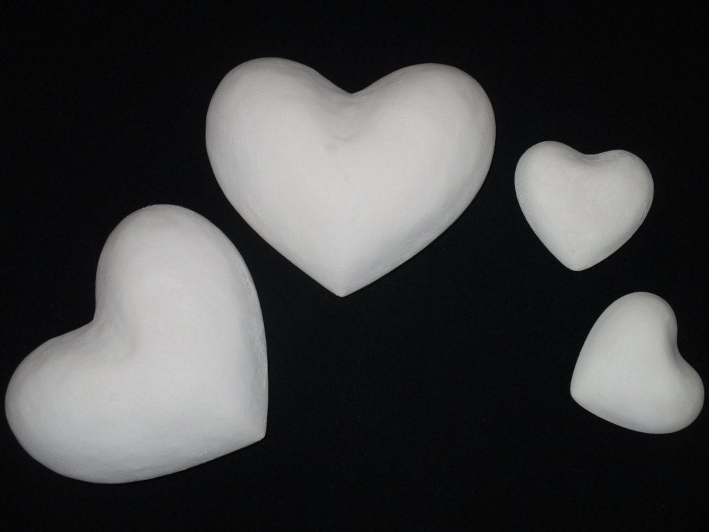 gipsen Hartje, klein & groot Hart beschilderbaar blanco gips, Ophalen of Verzenden, Nieuw