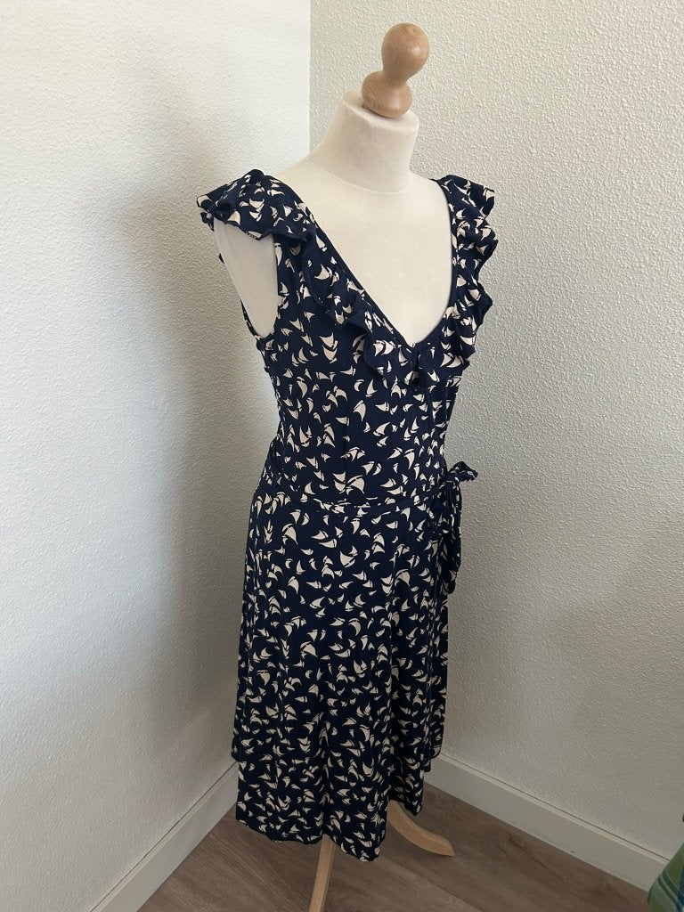 King Louie maat L blauwe zomer jurk 2134, Kleding | Dames, Blauw, Maat 42/44 (L), Ophalen of Verzenden, Zo goed als nieuw