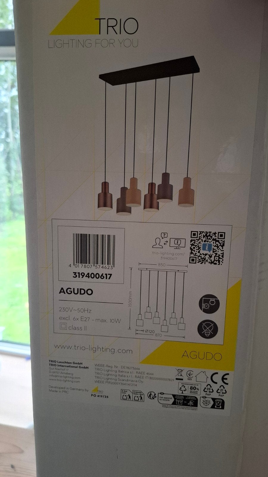 Agudo lamp van Bauhaus - Nieuw en ongebruikt, Huis en Inrichting, Nieuw, Metaal, Modern, E27 (groot)