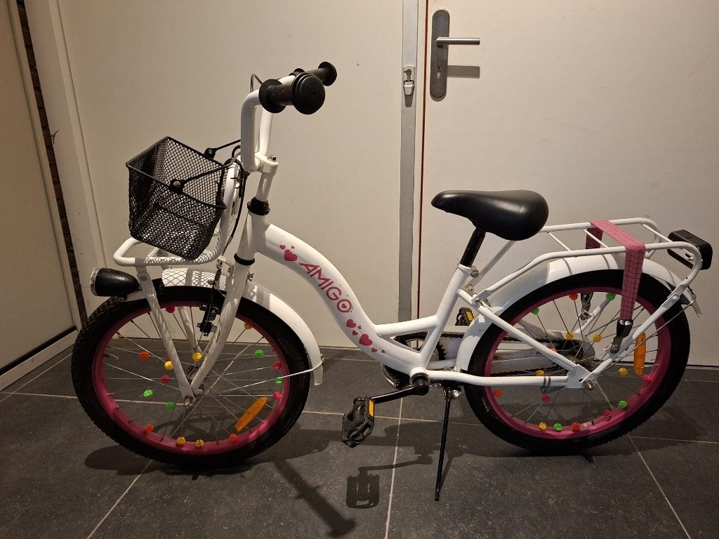 Amigo Meisjesfiets 20Inch, Ophalen, Terugtraprem, Gebruikt, Handrem
