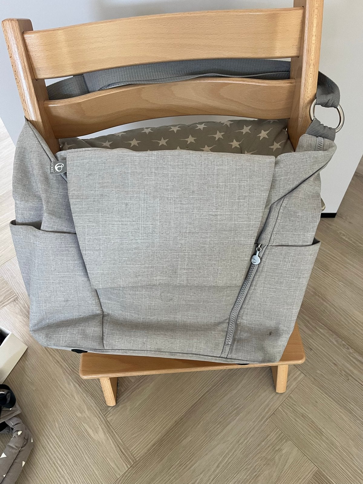 Stokke luiertas – nette staat, compleet, Verzorgingstas, Gebruikt, Stokke, Grijs
