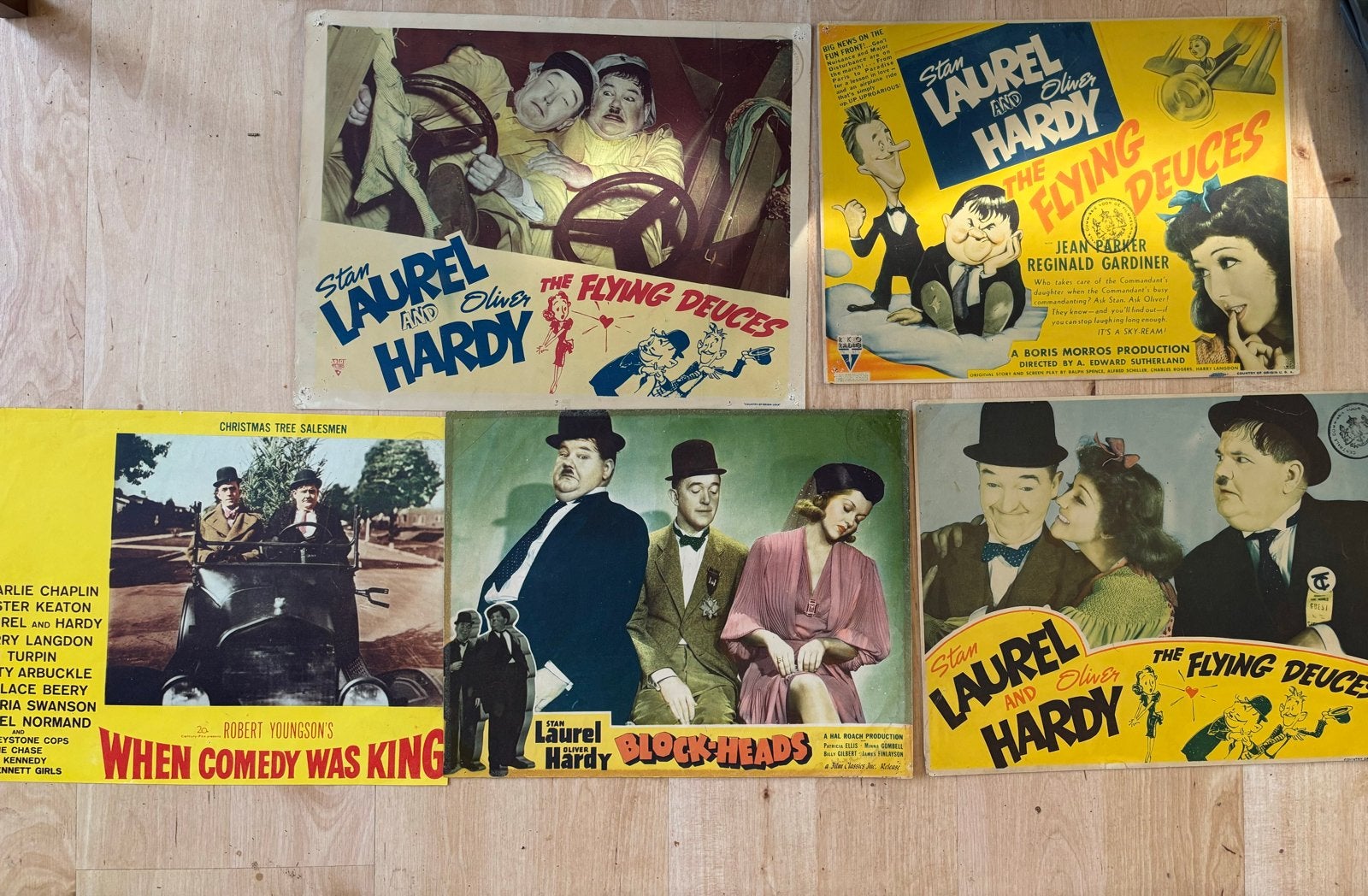 Laurel & Hardy Film Posters - Set van 5, Ophalen of Verzenden, Gebruikt