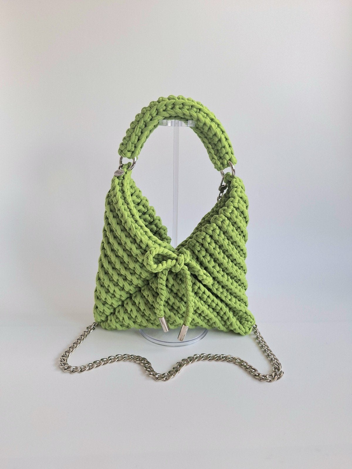 gehaakte crossbody tas appelgroen, Ophalen of Verzenden, Nieuw, Groen, Handtas