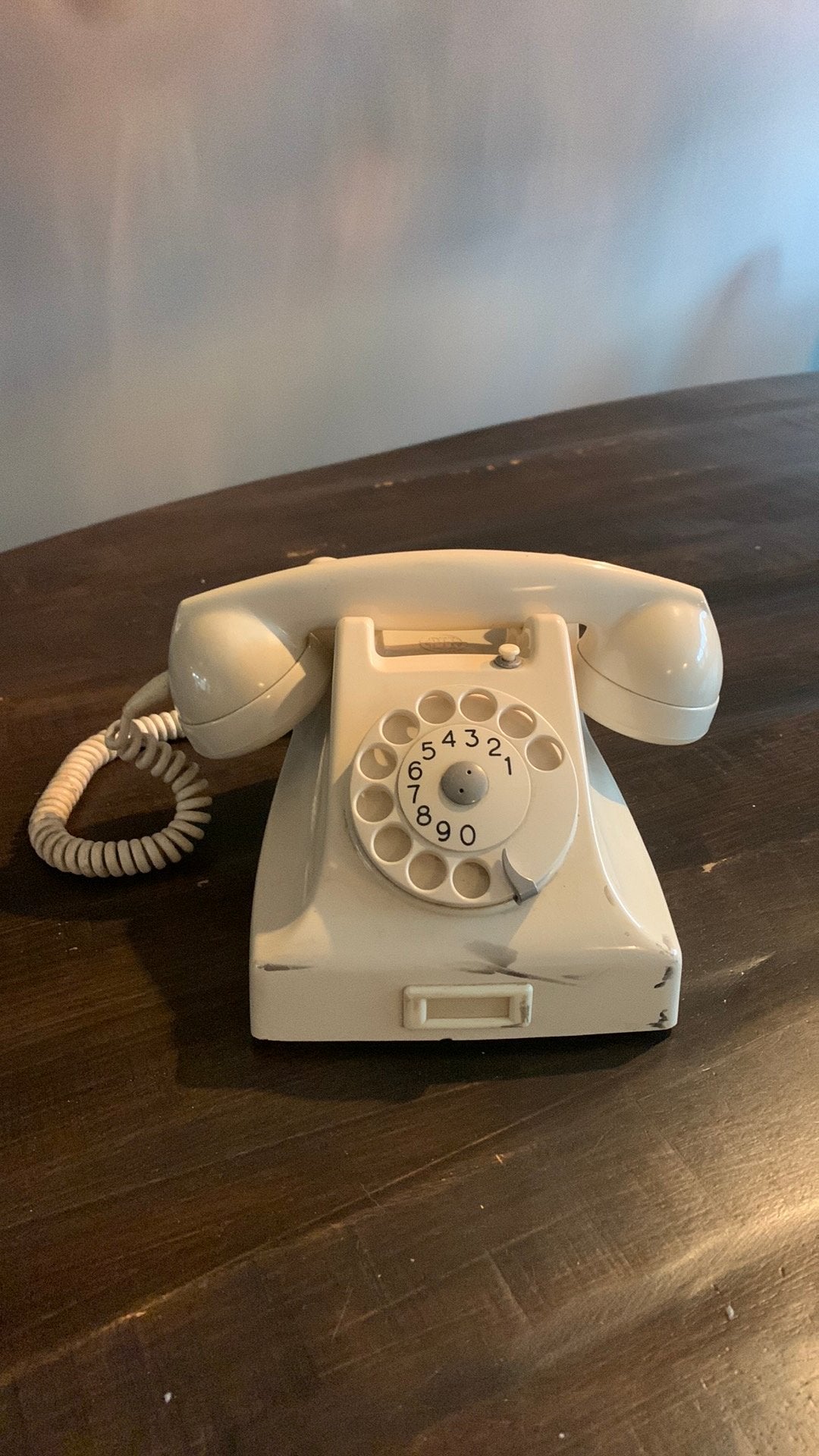 PTT Draaischijf bakeliet Telefoon -  ivoorwit  (Juni '59), Ophalen