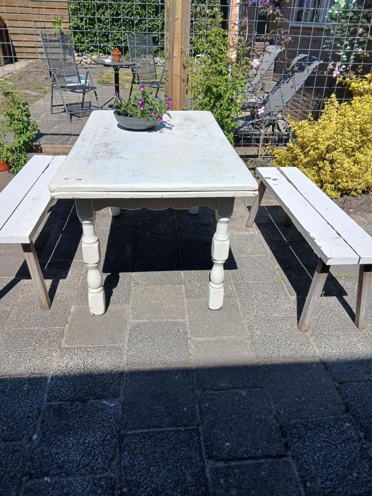 Tafel, Tuin en Terras, Picknicktafels, Ophalen of Verzenden, Rechthoekig, Hout