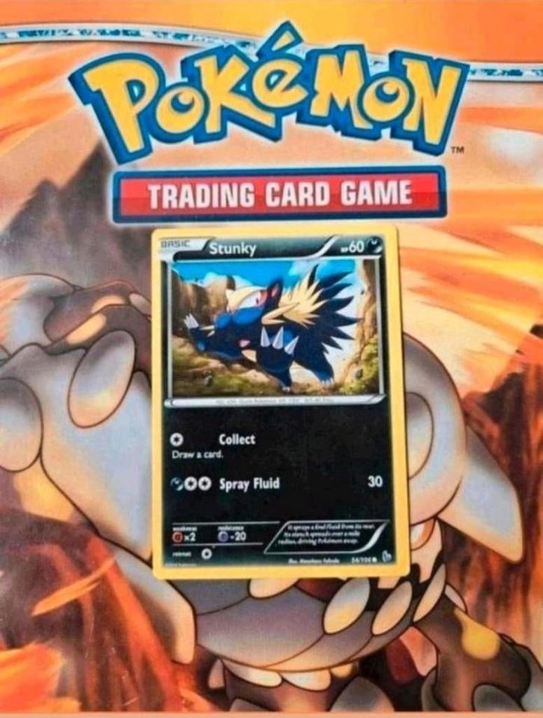 Stunky 54/106 XY Flashfire pokemon kaart, Ophalen of Verzenden, Gebruikt, Losse kaart