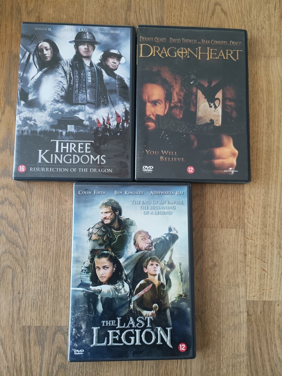 DVD avonturen set: hree Kingdoms, Dragonheart, The Last Legi, Cd's en Dvd's, Vanaf 16 jaar, Ophalen of Verzenden, Gebruikt, Inclusief doosje